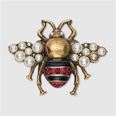 gucci bee pin brooch|gucci loafer with bee.